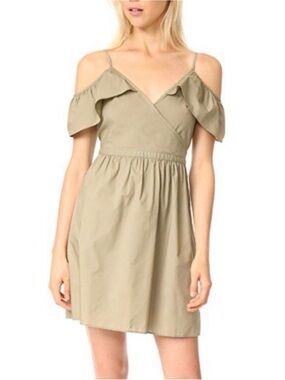 Madewell Cold-Shoulder V-Neck Dress